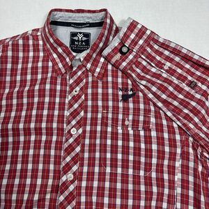 NZA New Zealand Auckland Mens Button Up Shirt Casual Outdoor Logo Shirt XL